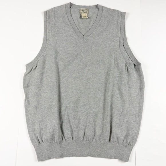 L.L. Bean Other - L.L. Bean Vintage Cashmere Blend Gray V-Neck Sweater Vest XL